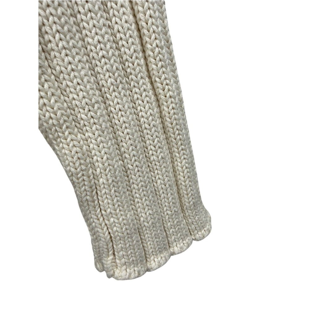 Polo Jeans Company Ralph Lauren Men's Cotton Quarter Zip Sweater Cream | M - Picture 7 of 8
